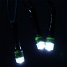 Гирлянда электрическая для дома точечная 13м 152LED цвет белый (зеленый провод) 8режимов (можно соединять) арт.120-063