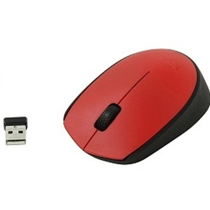 Мышь беспроводная Logitech Wireless Mouse M171 красная