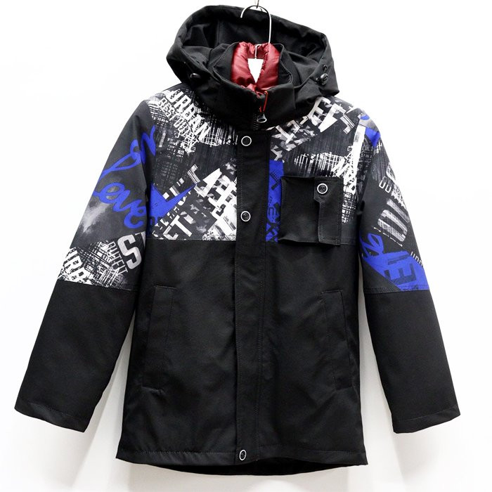 Куртка  для мальчика (Aite) арт.brs-9916-2 размерный ряд 32/128-40/152 цвет черный