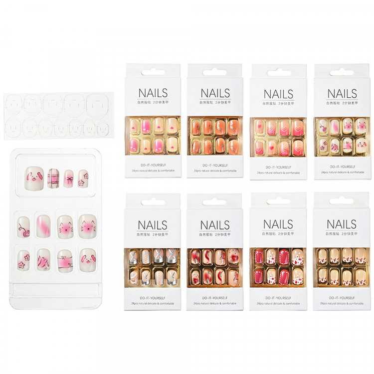 Ногти накладные (Mazari) 12 штук ассорти 8 дизайнов арт.M-20611