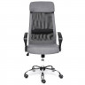 Кресло для руководителя хром/ткань/сетка PROFIT серый