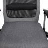 Кресло для руководителя хром/ткань/сетка PROFIT серый