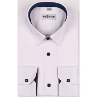 Сорочка детская  длинный рукав размерный ряд 29/116-36/158-164 цвет белый Brostem арт.1LD212+1d на кнопках