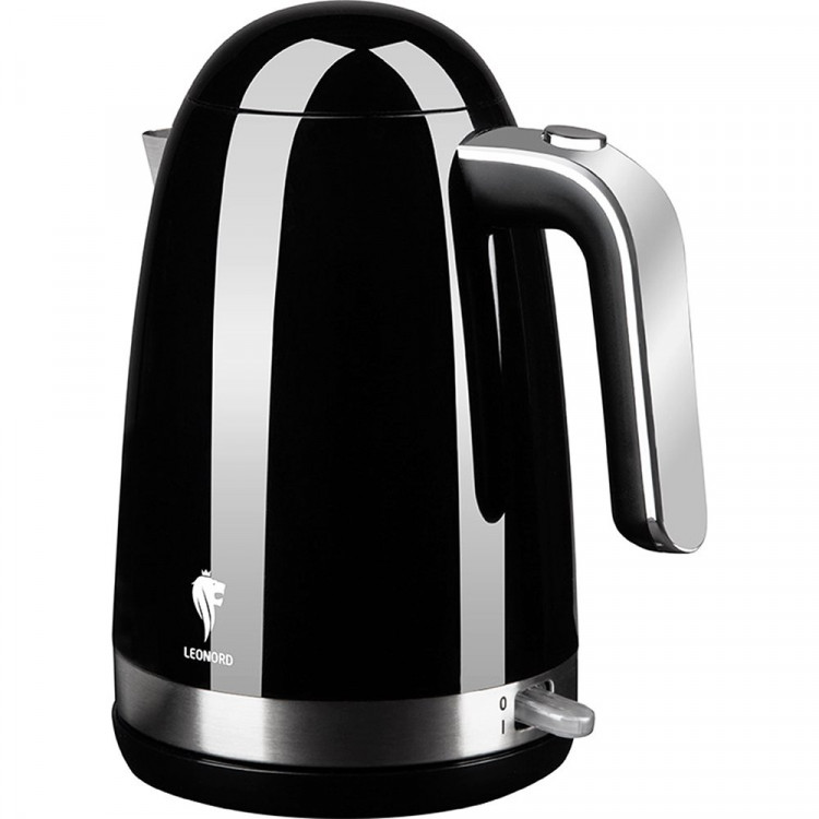 Чайник пластик металл 1,7л  Leonord , арт. LE-1515, черный, 2200Вт