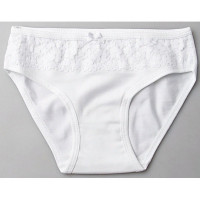 Трусы для девочки арт.5226/6 размер 38/152-158 95% хлопок 5% эластанцвет белый