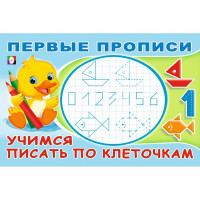 Раскраска А5 Первые прописи Учимся писать по клеточкам (Фламинго) арт.33231