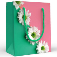 Пакет подароч. бумаж. 13*11см "Герберы" арт.151102240