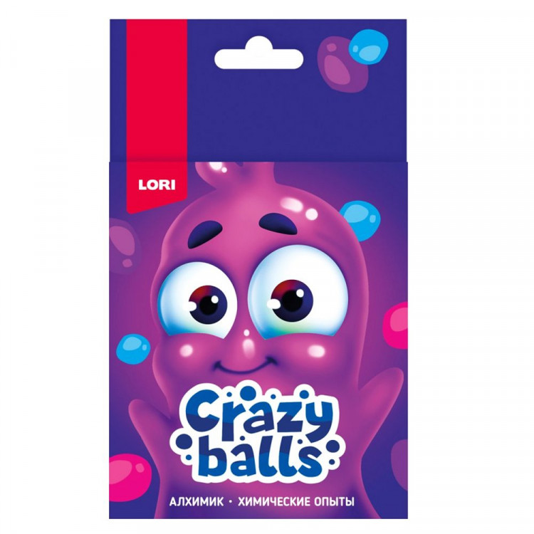 Химические опыты Crazy Balls Розовый, голубой и фиолетовый шарики (LORI) арт.Оп-100