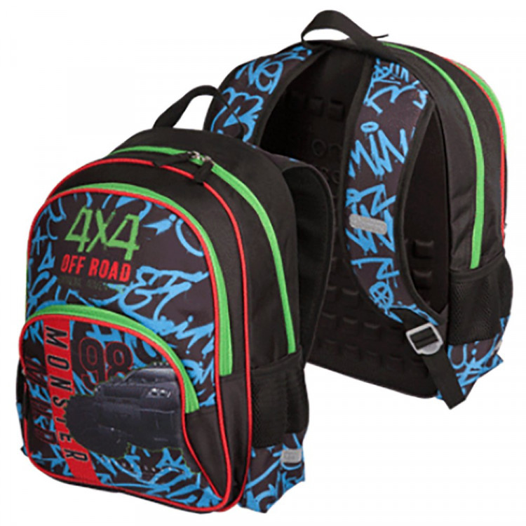 Рюкзак для мальчиков школьный (Attomex) Basic Offroad Monster 38x27x17см арт.7033362
