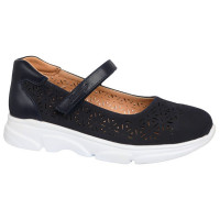 Туфли для девочки (FLAMINGO) синий верх-искусственный нубук подкладка-натуральная кожа размерный ряд 32-37 арт.232T-G6-3801