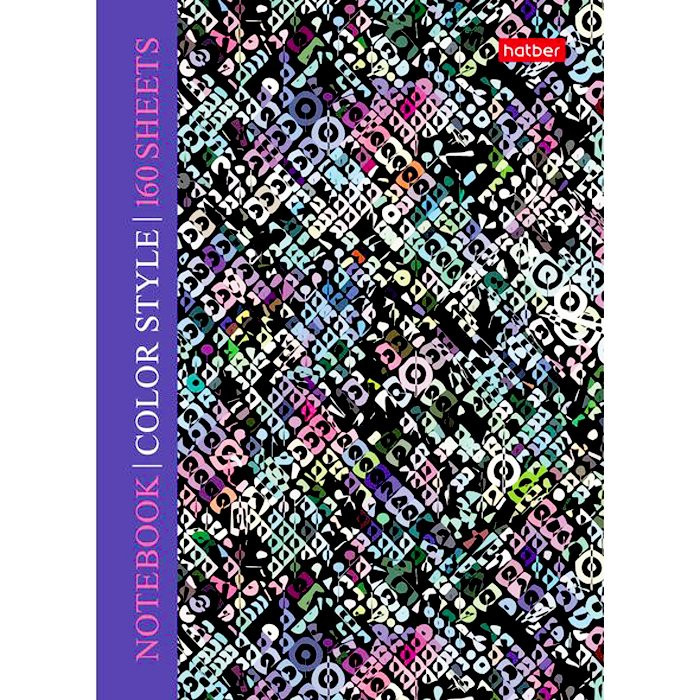 Бизнес-блокнот А6 твердая обложка 160 листов (Hatber) Color texture арт 160ББ6В1_22070