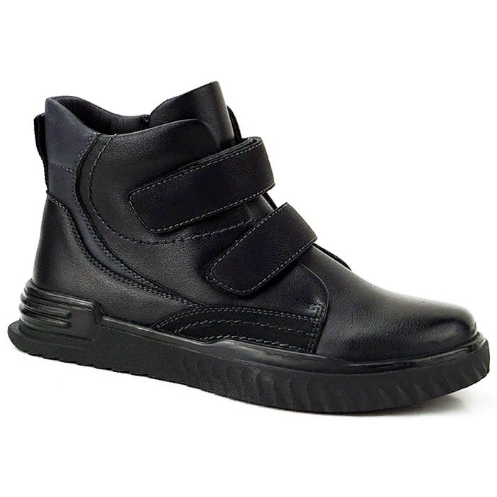 Ботинки для мальчика (B&G) черные верх-искусственная кожа подкладка - байка  артикул  m-bg-5978-1A
