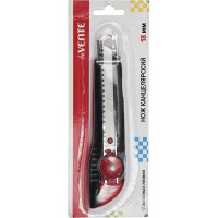 Нож канцелярский 18мм deVENTE металлические направляющие + 2 запасных лезвия арт.4090401