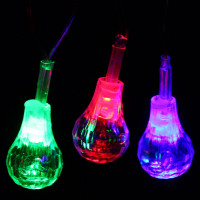 Гирлянда электрическая для дома фигурная 05м 20LED "Капля" цвет мульти (светлый провод) (можно соединять) арт.183-0055