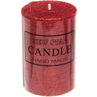 Свеча столбик "New Star ZD-072" 05*7,5см цв.красный арт.114-138