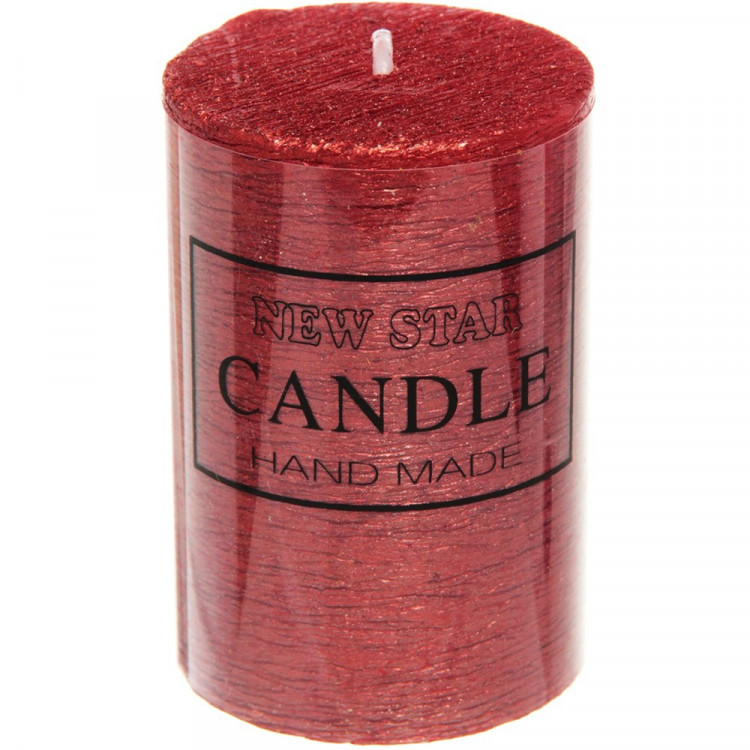 Свеча столбик "New Star ZD-072" 05*7,5см цв.красный арт.114-138