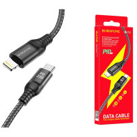 Кабель USB - Lightning BOROFONE BX56, 2,4A 1.0м,цв.черный