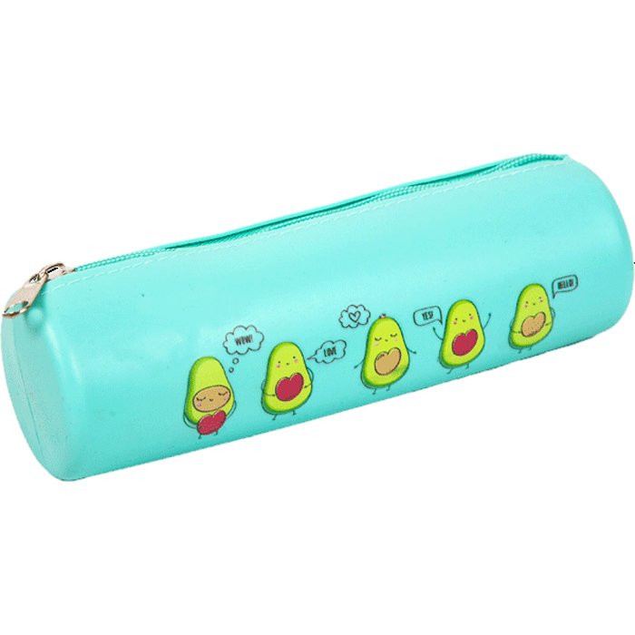 Пенал-тубус 1 отделение силиконовый (deVente) Avocado friends арт.7021205