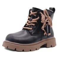 Ботинки для девочки (Paliament) цвет черный верх-искусственная кожа подкладка - байка размерный ряд 26-31 артикул tyg-221512-1B