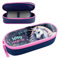 Пенал 1 отделение овальный (ОНИКС) ПМК 24-20  Звёздный единорог 210х85х50мм арт.86904