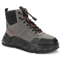 Ботинки для мальчика (CROSBY) серые верх-искусственный нубук подкладка -натуральная шерсть артикул 238165/05-06