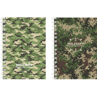 Записная книжка А6 мягкая обложка на гребне 80 листов (Prof-Press) Стиль Милитари глянцевая ламинация арт.80-3752