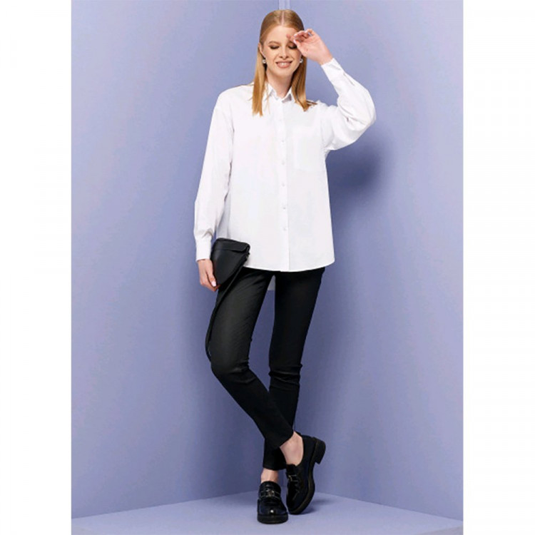 Блузка для девочки (PANDA) длинный рукав цвет белый арт.112540z размерный ряд 42/164-46/164