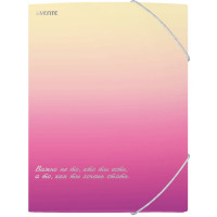 Папка с резинкой "deVENTE Degrade A4 (240x320 мм) 400 мкм, фактура "песок" тиснение фольгой, вертикальная резинка, 3 клапана арт.3070310 (Ст.12)