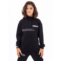 Толстовка для мальчика артикул (DMB) 4922 размер 34/134-44/164 цвет черный