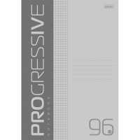 Тетрадь пластиковая обложка А4 клетка 96 листов (Hatber) PROGRESSIVE Серая арт.96Т4В1