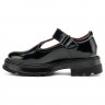 Туфли для девочки (ШАГОВИТА) черные верх-натуральная кожа лак подкладка-натуральная кожа размерный ряд 32-37 арт.23СМФ 63302