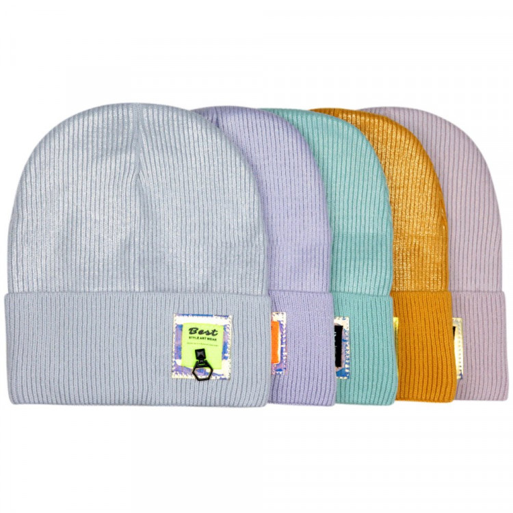 яяяШапка демисезонная для девочки (Полярик) арт.F-41-12 размер 52-54 цвет в ассортименте