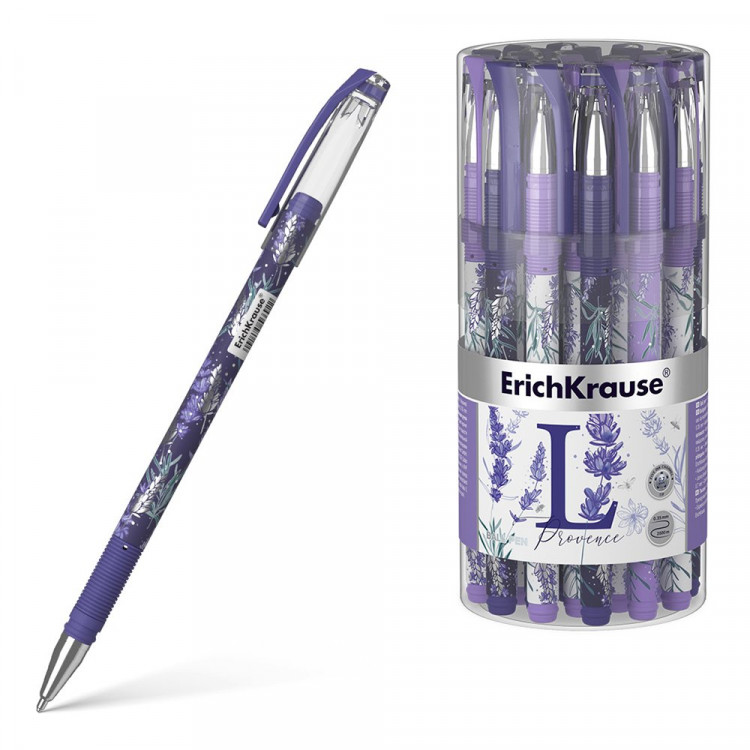 Ручка шариковая не прозрачный корпус (ErichKrause) Lavender Stick синий, 0,7мм арт.56692 (Ст.50)