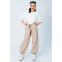Брюки для девочки  артикул Deloras 22382 размер 34/134-44/164 цвет светло-бежевый