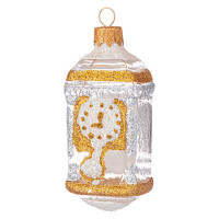 Украшение декоративное стекло 09см "Часы-тумба" арт.Ф102/2/П