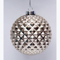 Шар стекло без упаковки /1шт/ 08см цв.серебро арт.79302