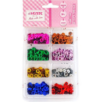 Пайетки 14 гр (deVENTE) Metallic круглые граненые 16х9 мм ассорти арт.8001918