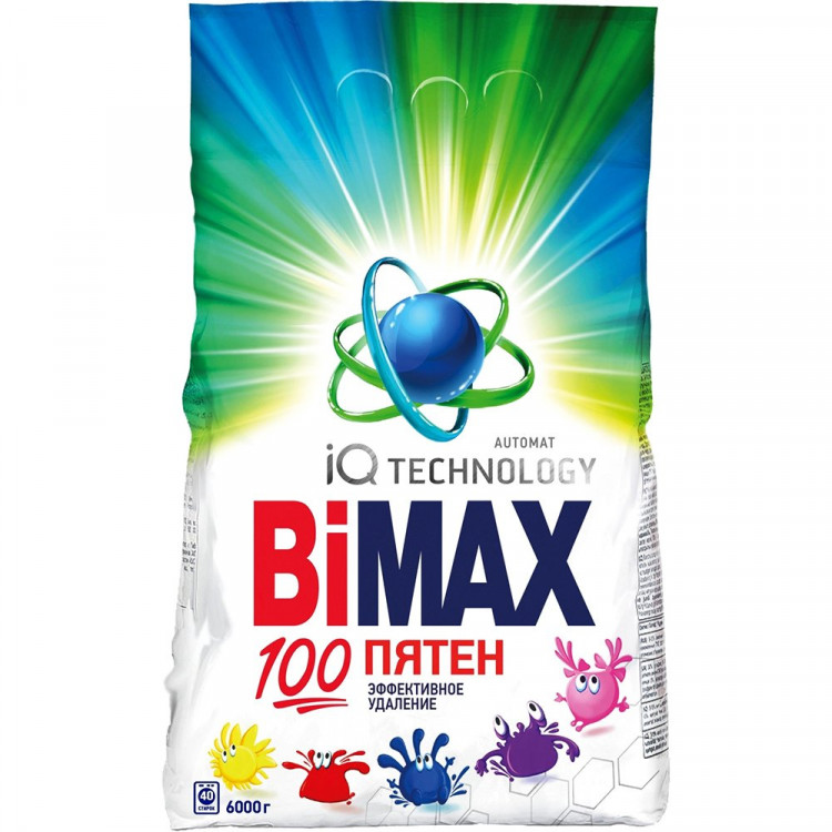Стиральный порошок Bimax 6000грамм Автомат 100 пятен