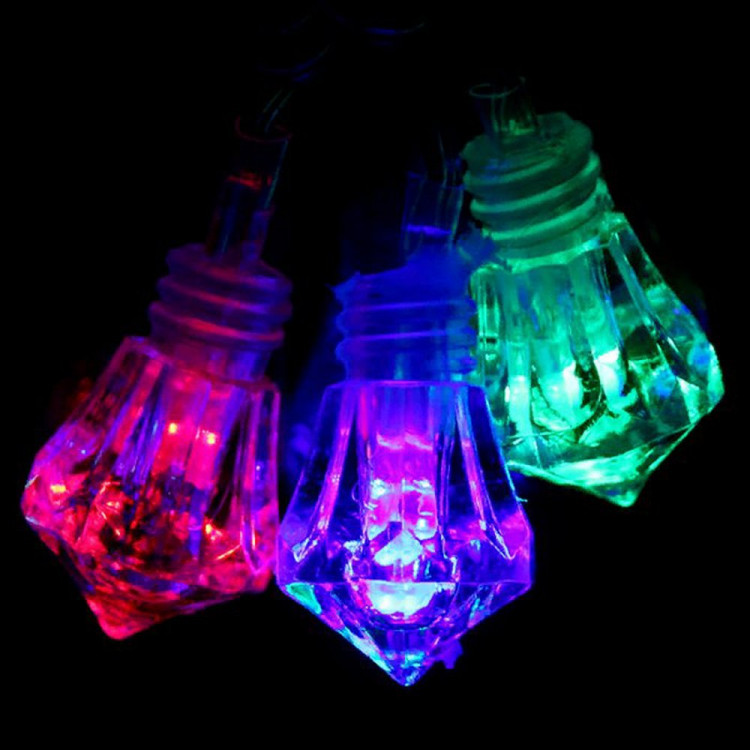 Гирлянда электрическая для дома фигурная 05м 20LED "Кристалл" цвет мульти (светлый провод) (можно соединять) арт.183-0056