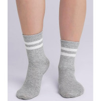 Носки детские для мальчика артикул С13137 р.20-22 80% хлопок, 18% полиамид, 2% эластан цвет серый меланж (Clever)