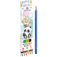 Карандаши цветные (Attomex) Zoo 6 цветов М 2,65мм арт.5021810