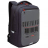 Рюкзак для мальчиков (Grizzly) арт RU-334-1/2 черный-серый 29х41,5х18 см