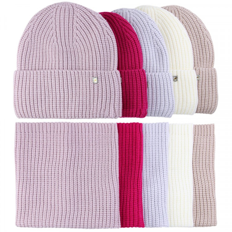 Комплект зимняя для девочки (Полярик) арт.M-02-78 размер 52-54 (шапка+снуд) цвет в ассортименте