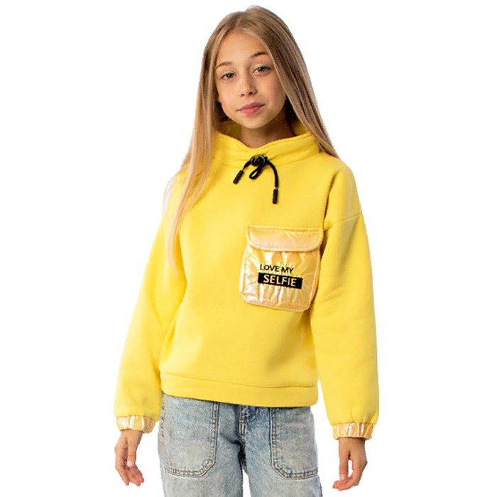 Свитшот для девочки арт.TUF 211165 размер 34/134-40/152 цвет желтый