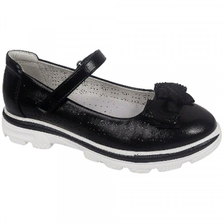 Туфли для девочки (TOM.MIKI) темно-синий верх-искусственная кожа подкладка-натуральная кожа размерный ряд 32-36 арт.B-10204-D