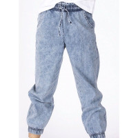 Джинсы-джоггеры для мальчика (DMB) артикул 16642 размерный ряд 28/104-30/122 цвет голубой