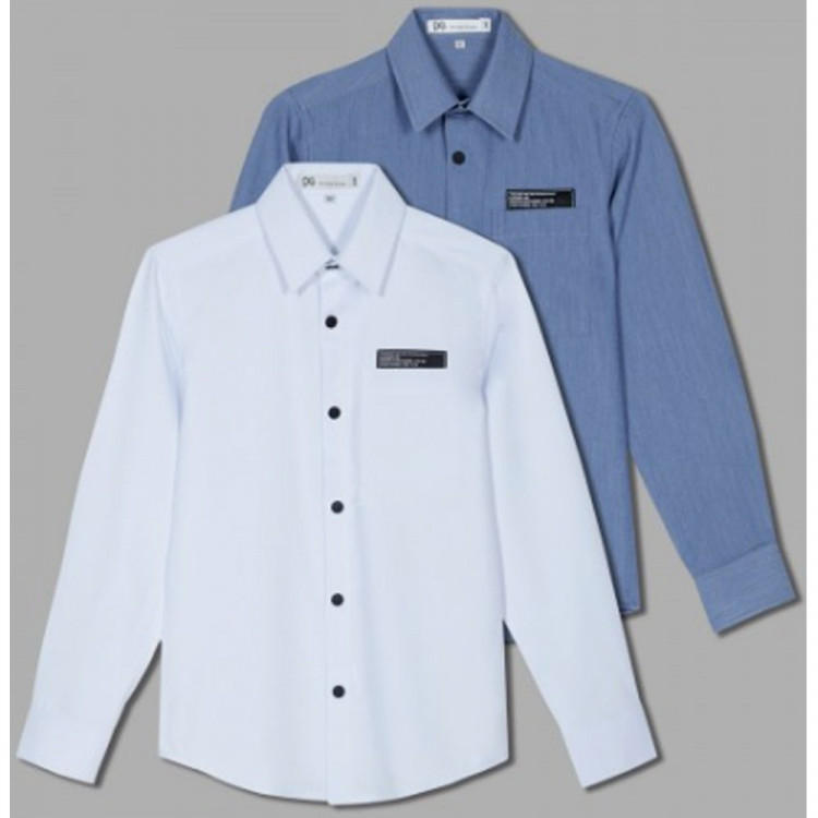 яяяСорочка детская длинный рукав размер 38/170-176 цвет белый Делорас арт.C71241