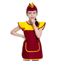 Костюм для девочки Продавщица (фартук-накидка,пилотка) р.32/122-34/134 арт.5258