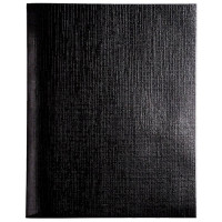 Тетрадь А5 клетка 48 листов бумвинил скоба (Hatber) Metallic Черная арт 48Т5бвВ1