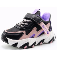 Кроссовки для девочки (Мышонок) черный верх-искуственная кожа подкладка-текстиль размерный ряд 26-31 арт.jwg-W3-108